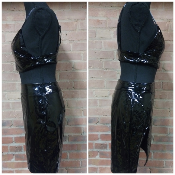 NEW Wet Look Black Party Set 🎈 - Picture 2 of 8